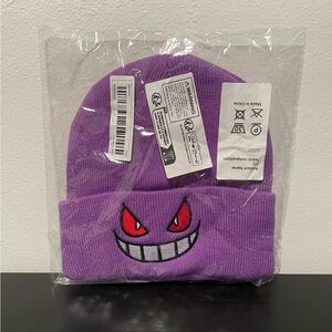 Gengar Beanie NEW SEALED Pokémon Purple Hat Unisex Rolled Embroidered